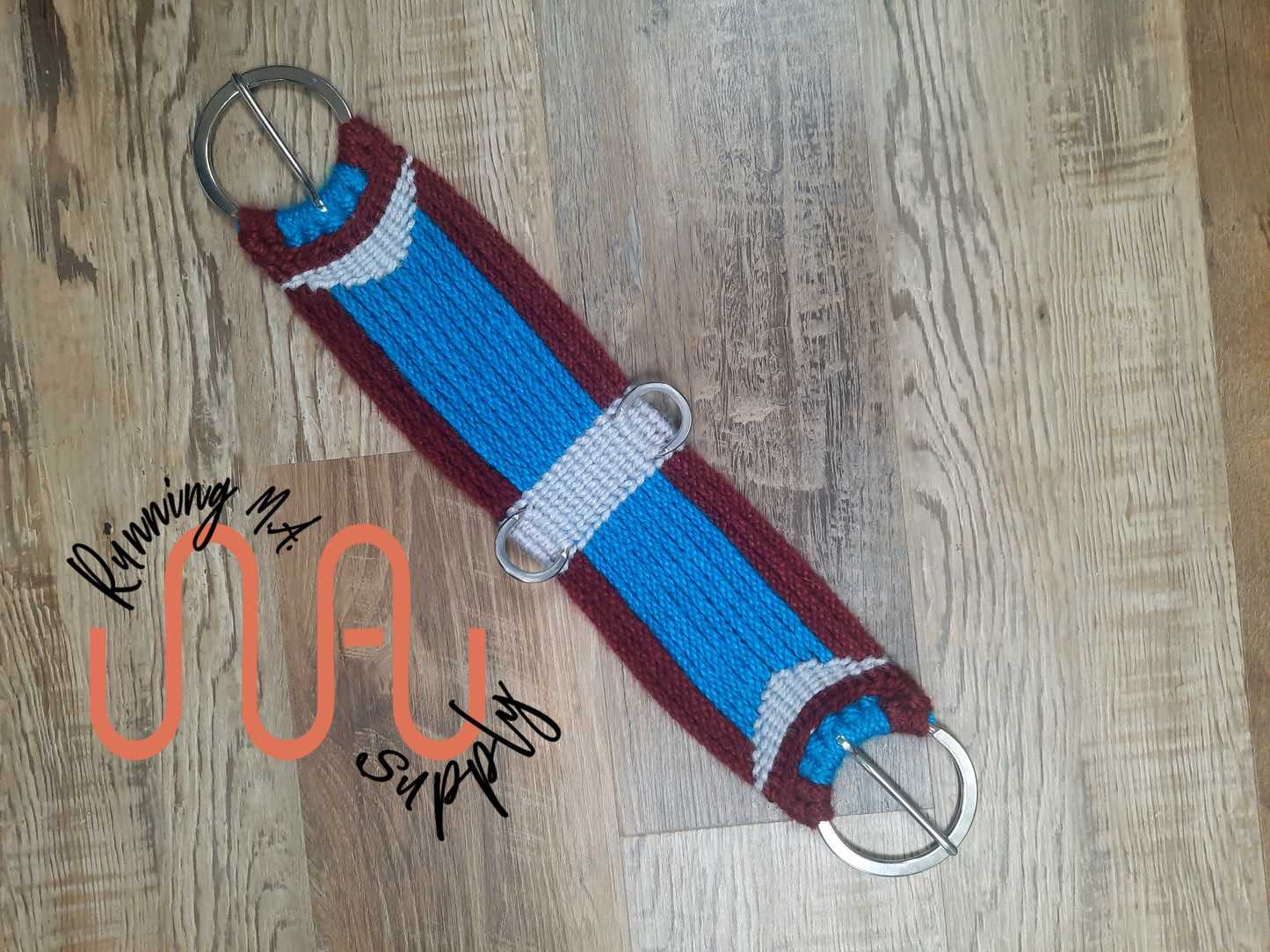 24" Straight cinch Maroon/Blue/Grey