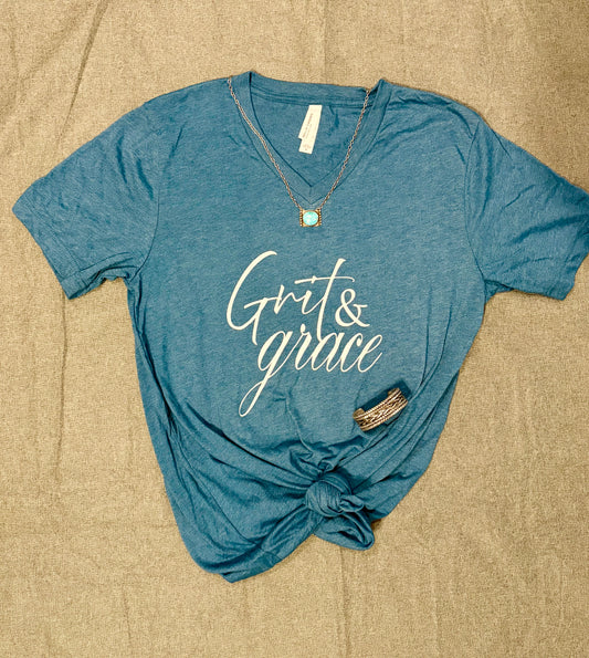 Grit & Grace T-Shirt Blue