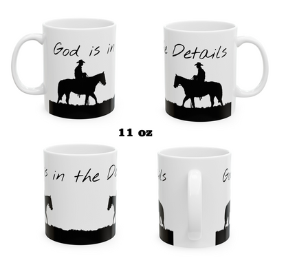 GOD is in the Details Ceramic Mug, (11oz, 15oz) - Free Shipping
