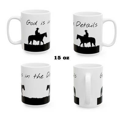 GOD is in the Details Ceramic Mug, (11oz, 15oz) - Free Shipping