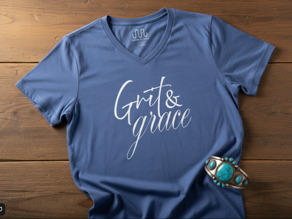 Grit & Grace V-Neck T-Shirt FREE SHIPPING