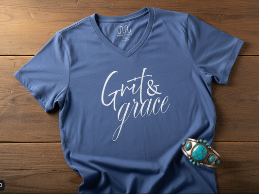 Grit & Grace V-Neck T-Shirt FREE SHIPPING